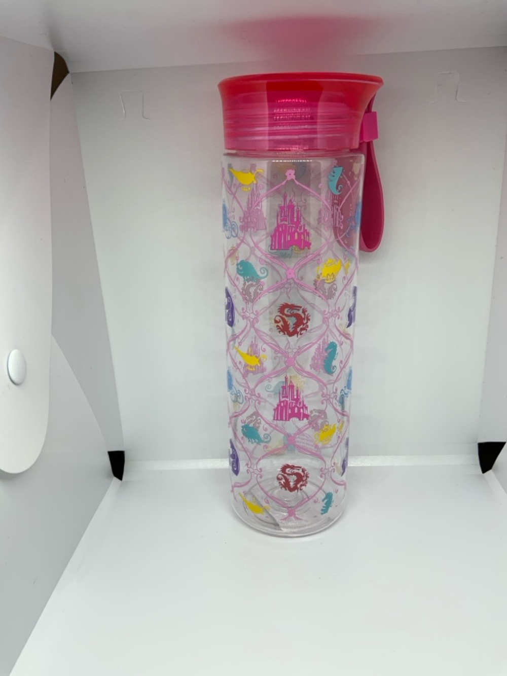 Disney Parks Pink Castle Patterned Travel Bottle